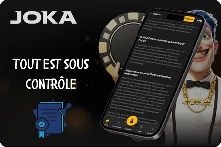 Icônes de sécurité sur le site Joka
